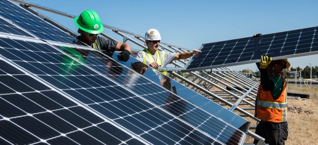 Solar panel installation image