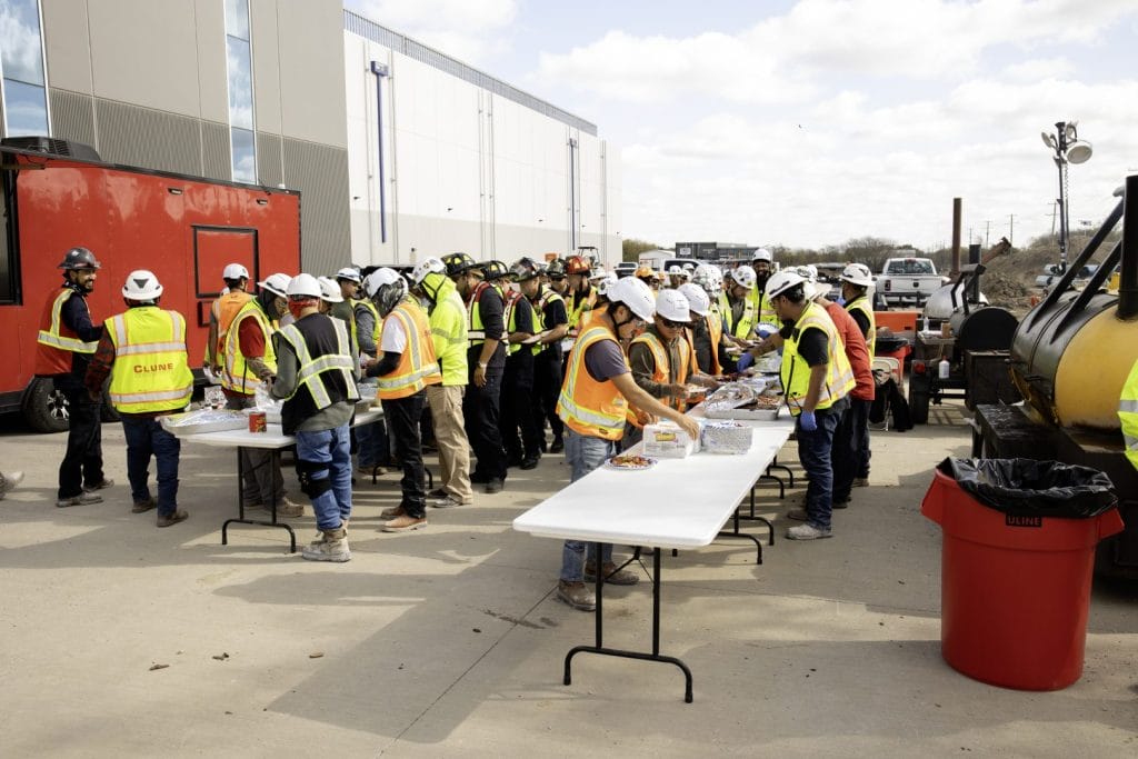 Food lines at DFW-03 Safety Luncheon